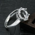 S925 Nhẫn bạc Sterling Hỗ trợ trống Phụ nữ Vương miện Bạc Người được khảm Sáp ong Hổ phách Cài đặt 6 * 6 8 * 8 10 * 10 nhẫn bạc Nhẫn