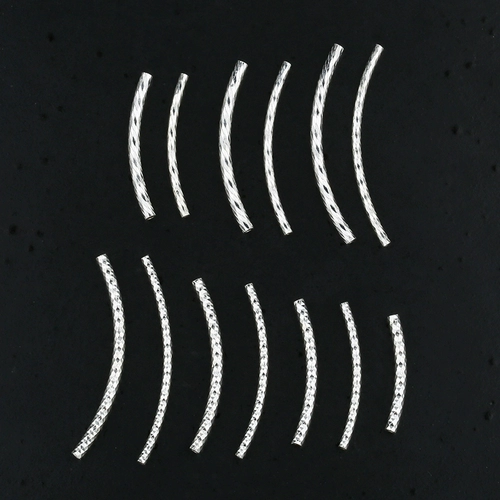 Изогнутая трубка, аксессуары, браслет ручной работы, серьги, аксессуар, серебро 925 пробы, DIY