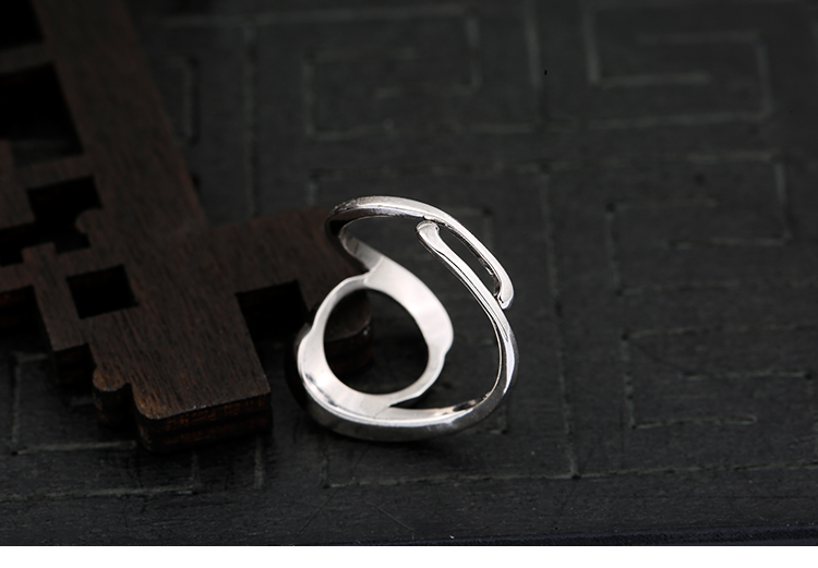 Bague mixte JINXUAN DE LUXE en Argenterie - Ref 3087319 Image 16
