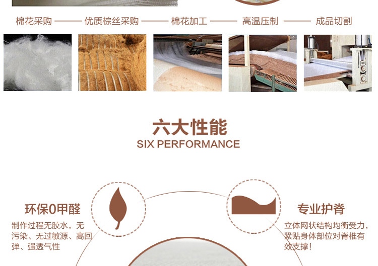 Nệm Gis chính hãng Nệm xơ dừa tự nhiên pad màu nâu 1,5m giường một phần cứng mỏng mỏng Simmons 1,8 m pad cao su - Nệm nệm gấp 1m6