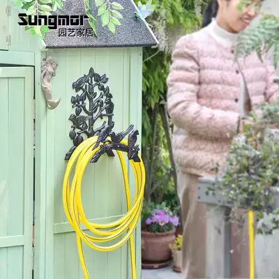 Sungmor cast iron hand-painted Series water pipe rack European wall hanging water pipe storage shelf garden balcony decorative bracket