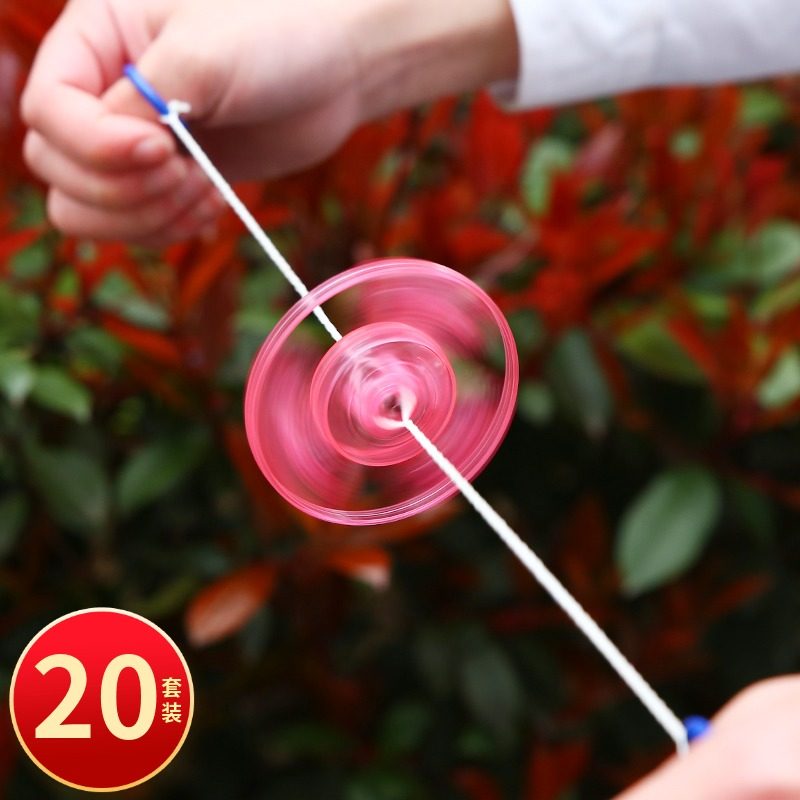 Pull Wire Pull Ring Flash Pull Whistle Flywheel Glowing Top Hand Flying Saucer Children Toy Night City Wind Fire Wheel Creativity