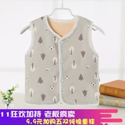 Áo vest nam và nữ cho bé 0-5 tuổi cotton 6-12 tháng cho bé vest dày cộng với áo nhung mùa xuân thu đông
