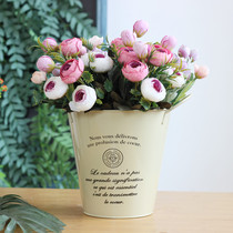 Pastoral iron flower pot flower arrangement bucket retro tin bucket flower flower flower decoration home decoration storage iron bucket