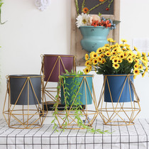 Pastoral do old flowerpots vintage tin buckets wrought iron flowers iron buckets flower pots decorative flower pots ornaments flower pots