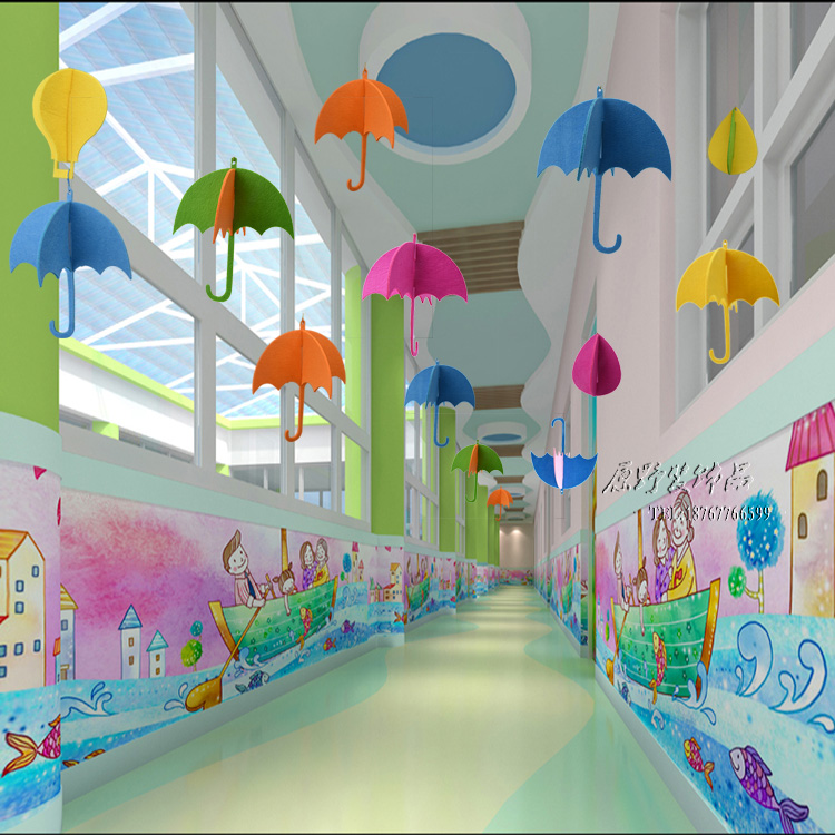 Kindergarten Non Woven Hanging Ornaments Classroom Corridor