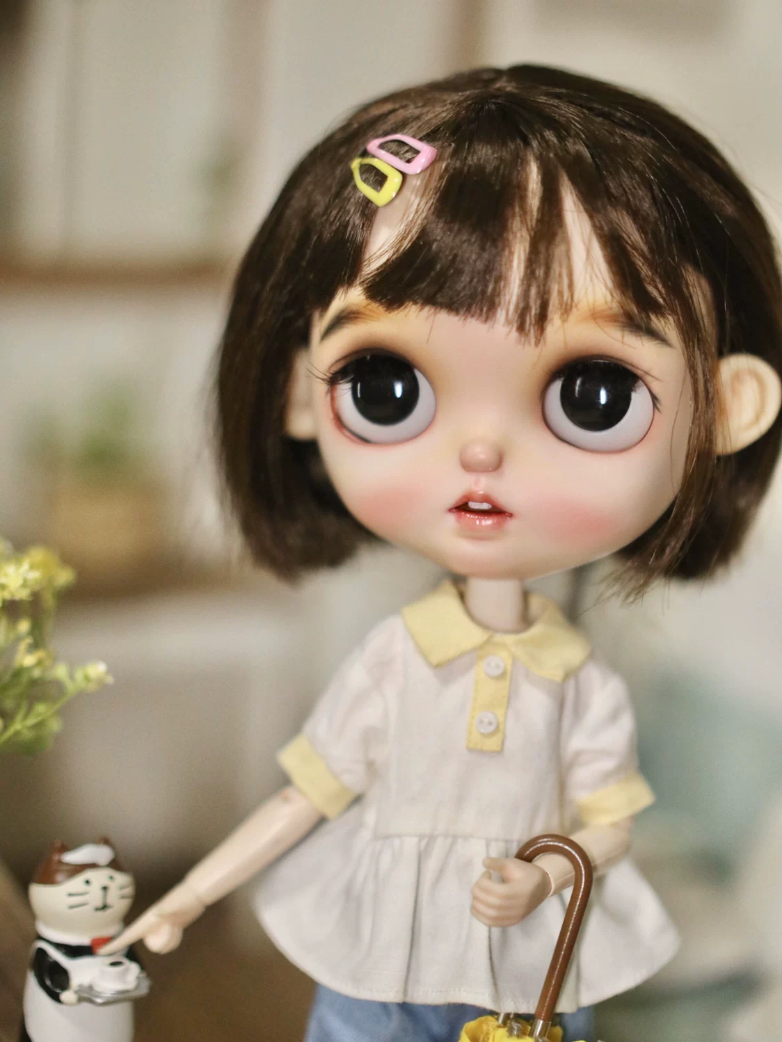 BLYTHE маленькая тканевая OB24 Keer Azone19 суставная кукла одежда лацкан кукольная рубашка
