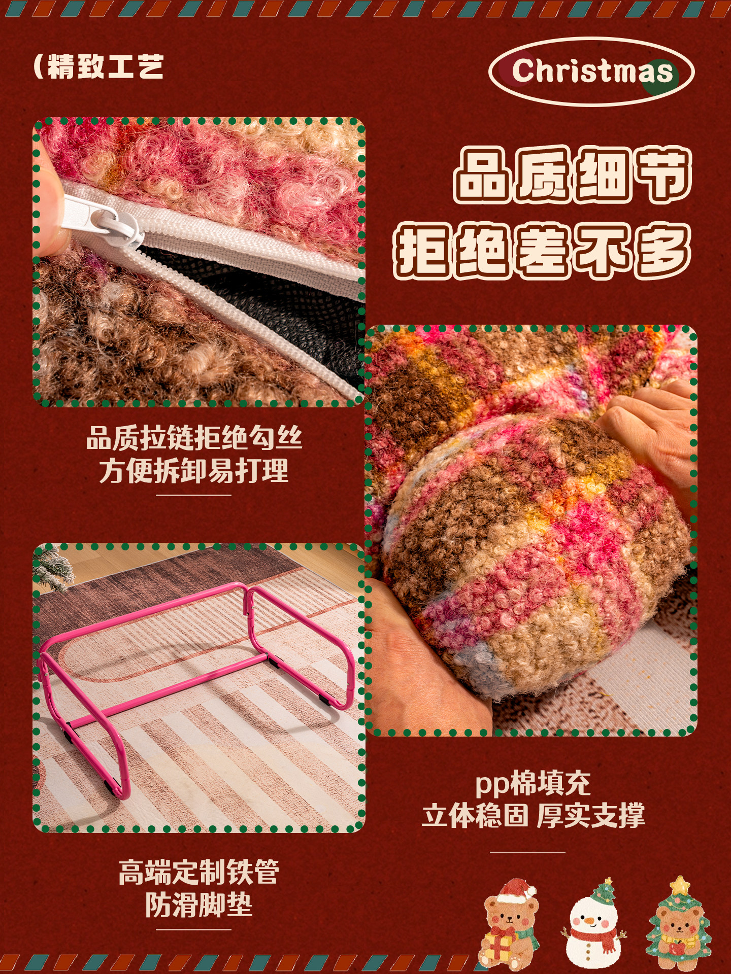 Dog Camping Bed, Elevated Bed for Large Dogs, Pet Painted Iron Frame Nest, Puppy Winter Warm Sleeping Bed, Sofa Nest