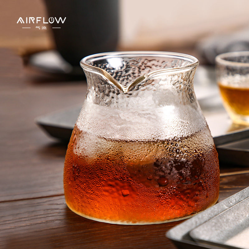 AIRFLOW Air Stream Japanese Hammer Glass Set Heat Resistant Coffee Pot Share Equitable Cup