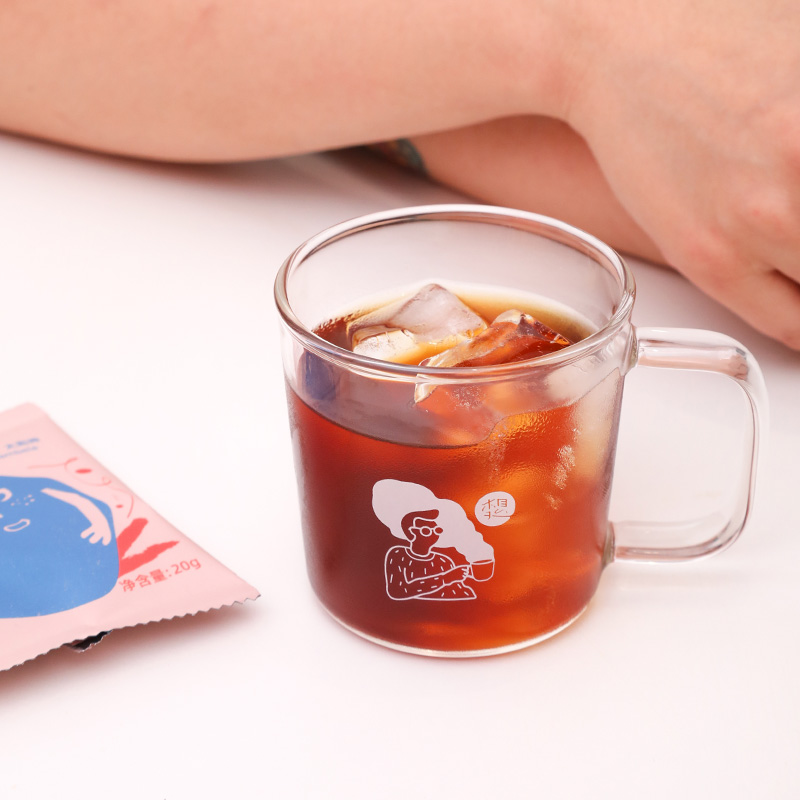 Продувка воздуха x Li Xiangjia совместно висящая кружка кофе толстое стекло пара кофейная пара завтрак молочная кружка