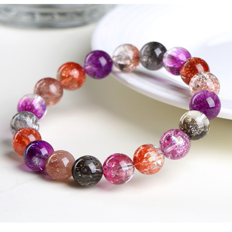 Natural Five-Color Multi-Precious Crystal Bracelet Without Flowers, High-Quality New Product
