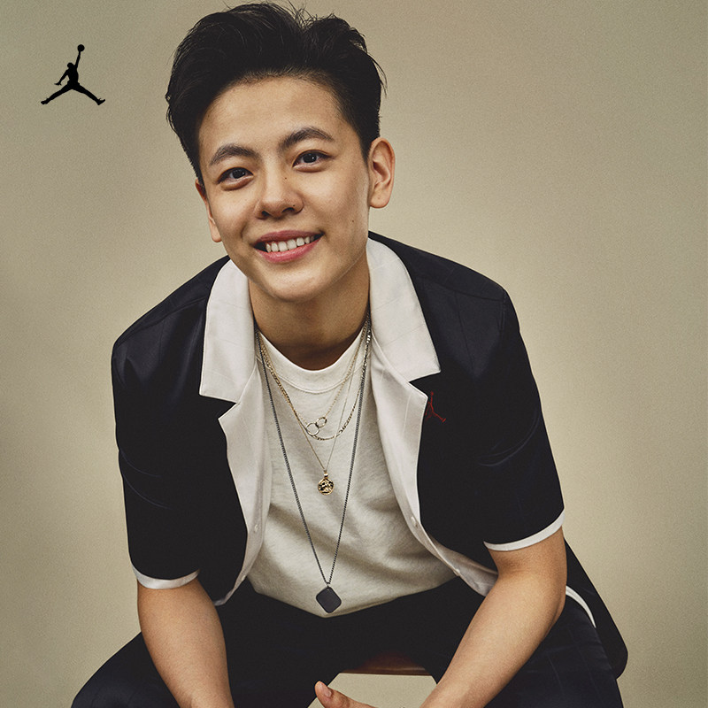 Jordan official Nike Jordan women's blouses Summer sports loose eco-friendly shuttles with streaks DM5229