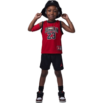 Jordan official Nike Jordan boys and girls baby jersey and shorts set baby sports breathable HF2254