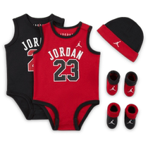 Jordan official Nike Jordan boys baby jumpsuit knitted hat and toddler socks set baby DJ4370