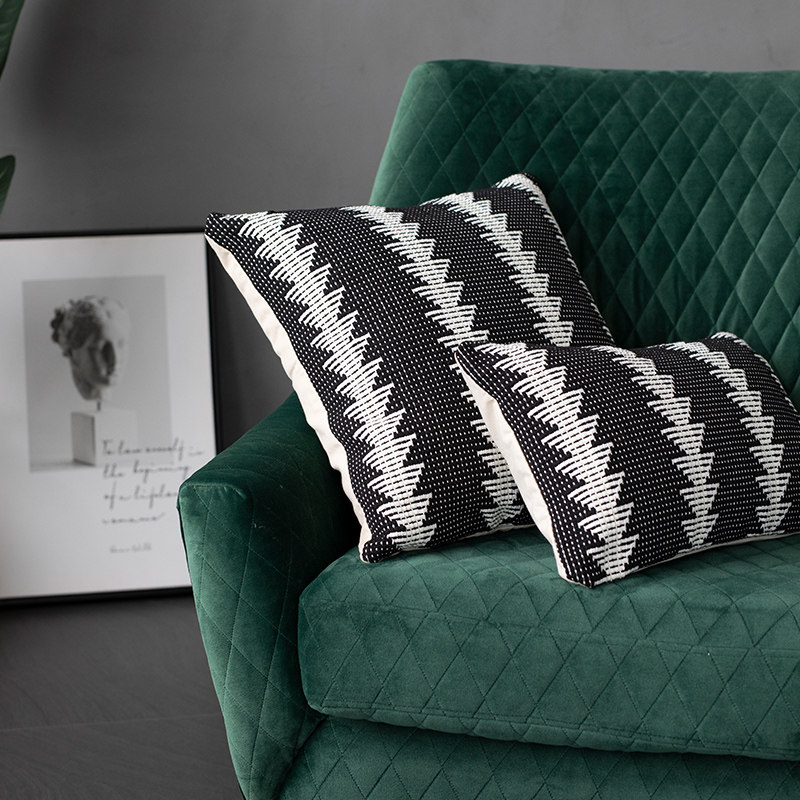 Modern minimalist sofa cushion office pillow bedside back car waist support pillow cover core cushion feather silk cotton