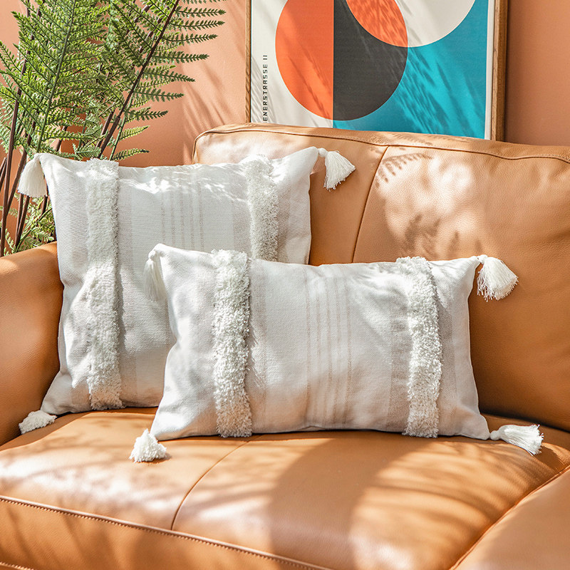 Holding pillow cover Nordic style ins Living room bed Bedroom bedside sofa waist cushions light lavish backrest leaning against pillows