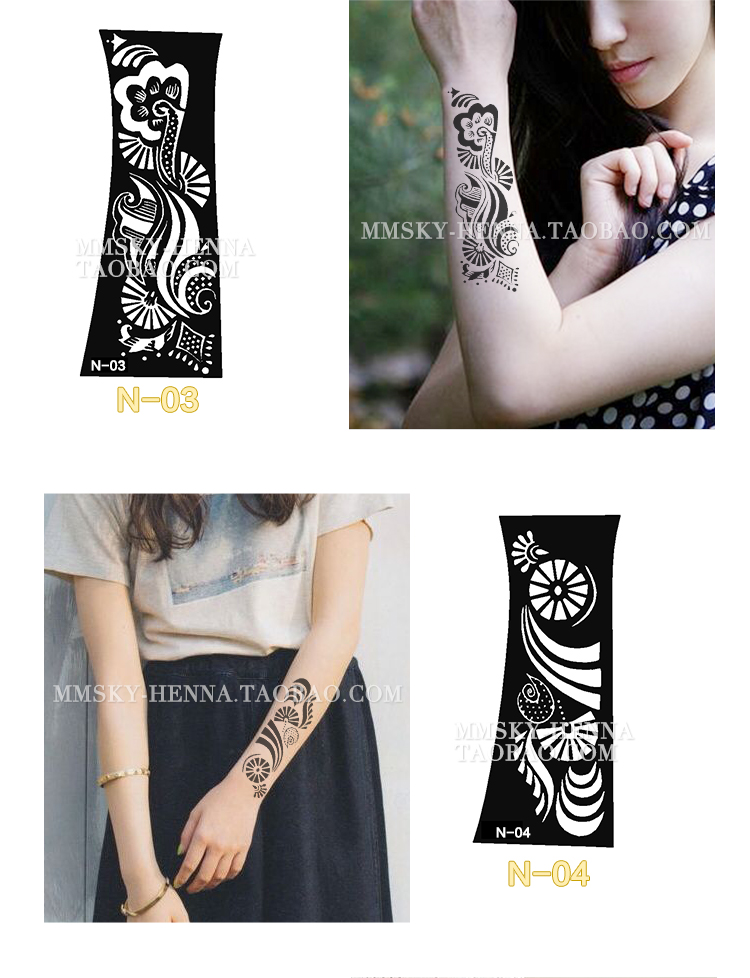 Mẫu cánh tay Henna mẫu xăm Hannah kem Haina vẽ cơ thể hình bàn tay hình bàn tay Mehndi Ấn Độ vẽ tay hình xăm dán cá chép