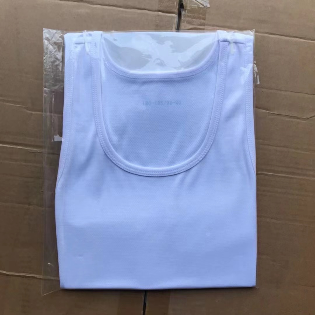 White vest men's summer quick-drying military fan sweat-absorbing breathable sleeveless physical training clothing sports undershirt - Taobao