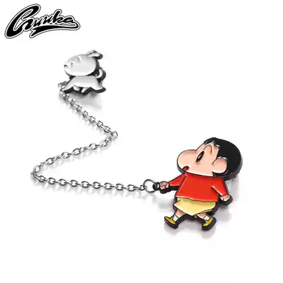 GUUKA crayon Chan new metal brooch cute Japanese Alizati with hip hop couple brooch