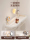 French Ziwoo Suction Cup Bathroom Shelf Cream Style No-Drill Toilet Washbasin Shower Gel Storage Rack