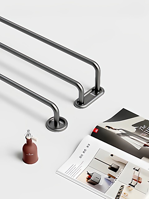 French Ziwoo Bathroom No-Drill Towel Rack Bathroom Towel Shelf Toilet Storage Rack Hanging Rack