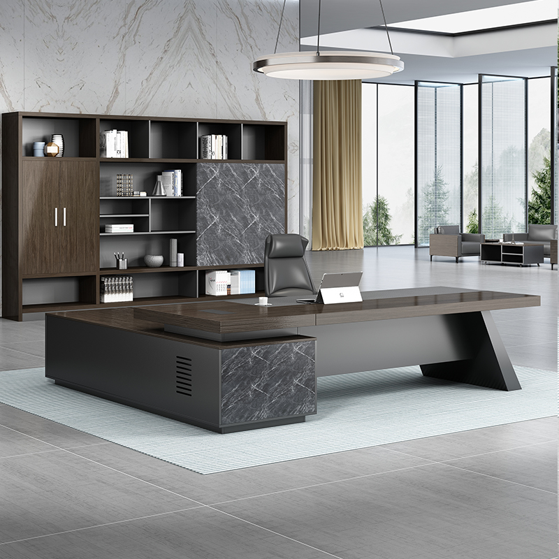 Boss Desk Brief Modern New Chinese President Table Manager Desk Top Desk High Class Large Class Desk Portfolio