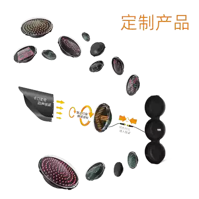 (Product customization) Traffic red and green signal lights Traffic lights Mobile lights Flash lights Traffic signal lights