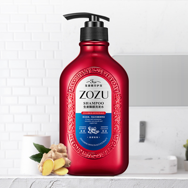 ZOZU ginger flutzing with shampoo 500g Women lasting fragrant and gentle care to improve the manic clear and controlled oil moisturizing