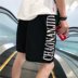 Quần thể thao nam mùa hè xu hướng mới lỏng năm điểm quần short thanh niên kích thước lớn quần giản dị hoang dã đen trắng quần ngố nam Quần short