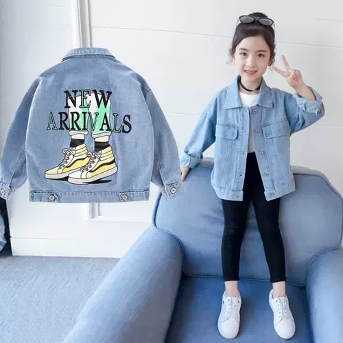 Джинсовая осенняя весенняя детская куртка, коллекция 2021, в западном стиле, в корейском стиле, подходит для подростков
