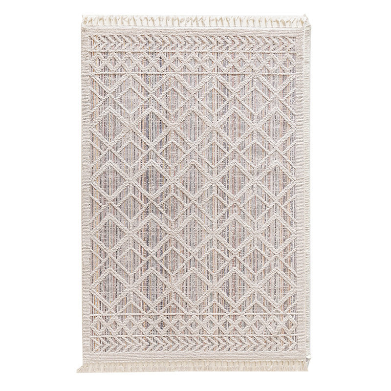 Moroccan Nordic room living room carpet ins bedroom bedside cotton and linen woven floor mat tassel decorative carpet outside