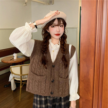 Autumn clothes 2021 The small sub with a high fried street reduced age wearing a small and fragrant wind sweater Two sets of the womens autumn and winter