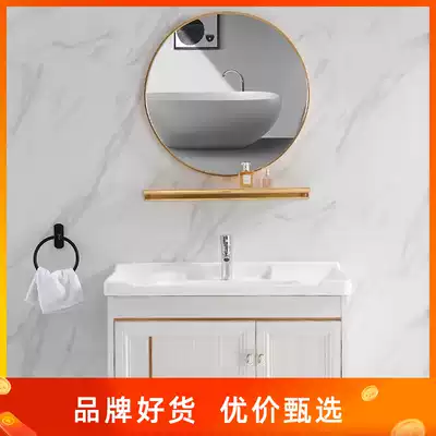 Small apartment simple wall wash basin single sink pool washbasin toilet cabinet combination