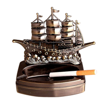 Model Creative ashtray Lighter Inflatable One Sail Smooth Sailing Smoke Cylinder Office Home Furnishing