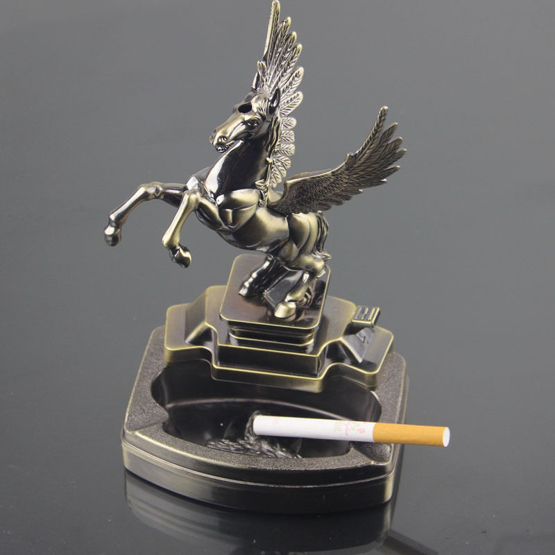 Pentium Pegasus lighter creative decoration desktop atmosphere classic ashtray horse to success auspicious gift