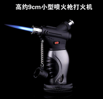 Tigers LIGHTER CREATIVE SMALL SPRAY FIRE GUN WINDPROOF STRAIGHT PUNCH SMALL WELDING GUN WILD BLOW FLAME LIGHTER POINT AIMOXIBUSTION