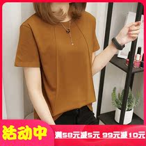 2021 new autumn and summer Korean version of the tide ins 丅 桖 short-sleeved t-shirt women loose student Han fan wild small shirt top