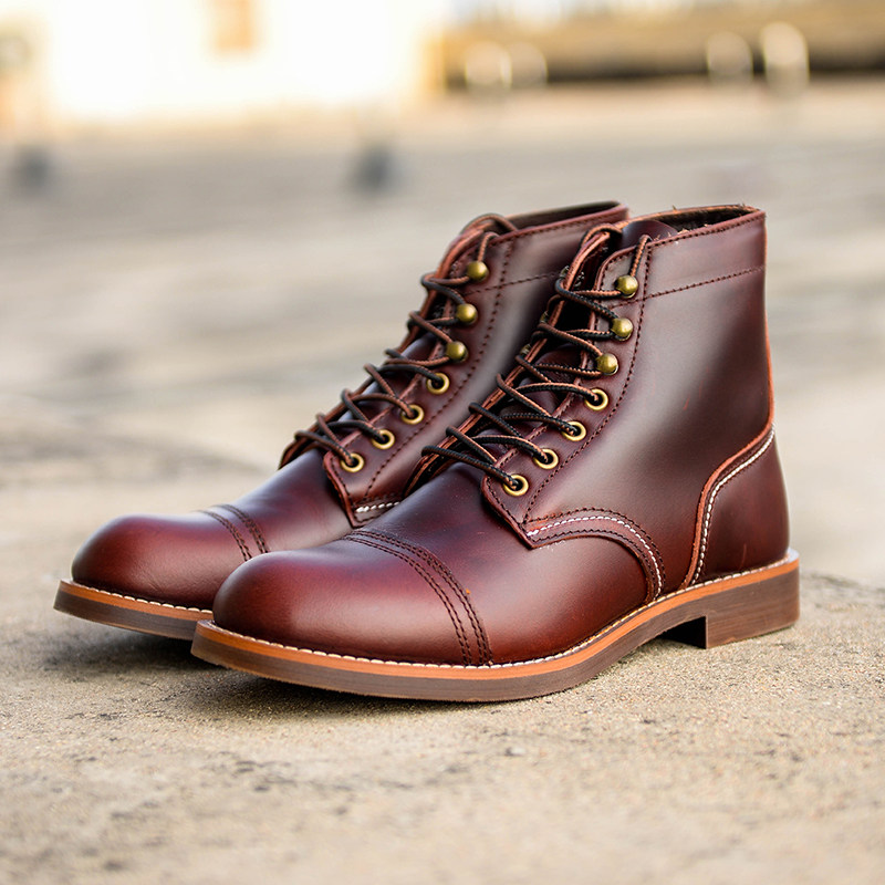 Ami khaki retro Martin boots couple 8111 tooling boots American paratrooper boots men's high top motorcycle boots leather tide