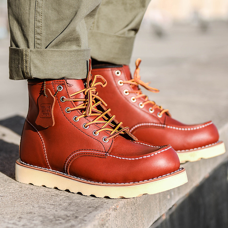 Ammerclick Goodyear Goodyear 875 tooling boots Antique Martin Boots Couple Locomotive Boots Man Hand Real Leather Boots Tide