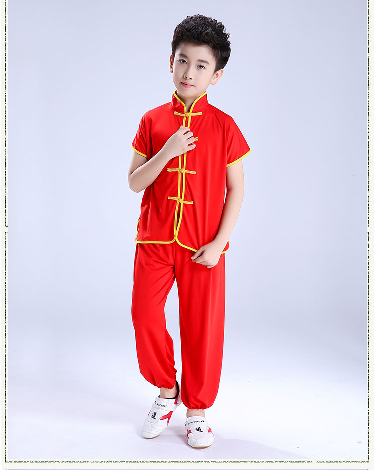 Trang phục võ thuật cho trẻ em, thanh niên, quần áo tập thể dục Tai Chi, học sinh tiểu học và trung học cơ sở, trang phục biểu diễn Kung Fu Trung Quốc váy đầm trẻ em 13 tuổi