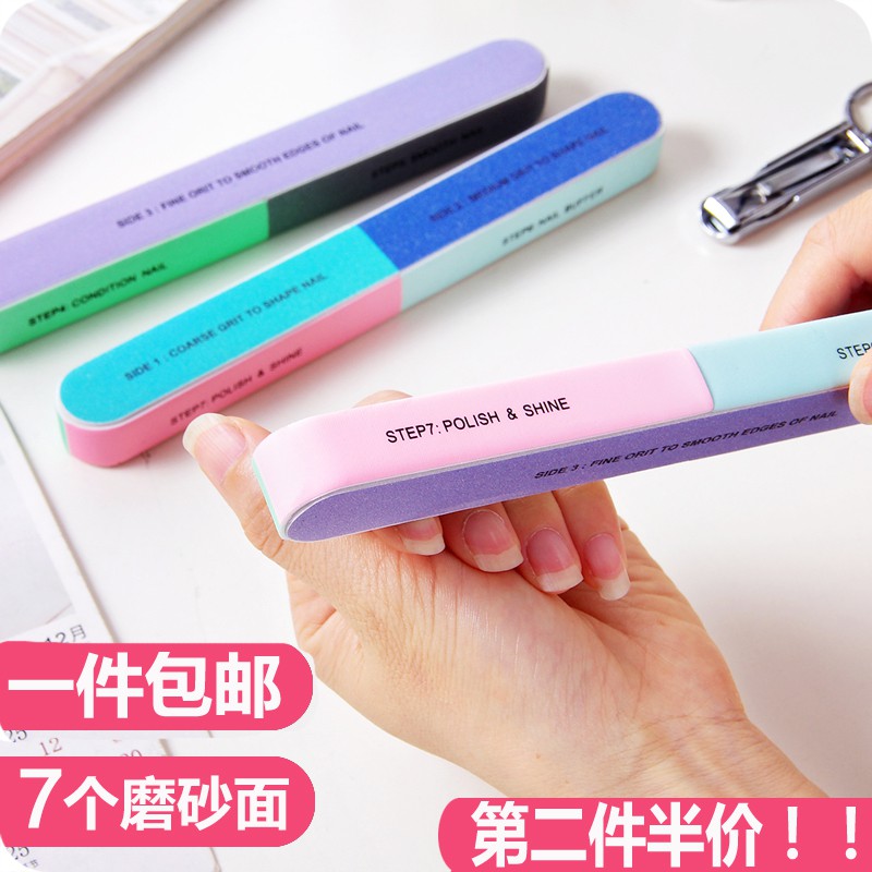 指甲锉七面迷你打磨条指甲棒砂条薄婴儿工具美甲儿童指甲戳美甲器