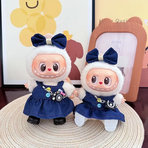 
Clothes only] First and second generation keychain Labubu clothes pendant Rabubu blueberry pudding skirt suit cute cute