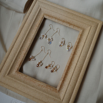 Homemade exquisite Joker element Crystal natural freshwater pearl American 14K gold earring hook does not fade