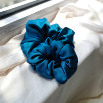 Handmade French retro silk Hairband head rope INS small yinpeach pan head high end mulberry silk coliform