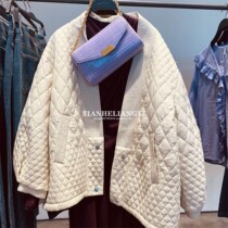 URUC21 Spring New Women's Fashion Simple V-Collar Loose cotton-padded jacket WH39R1JN2000