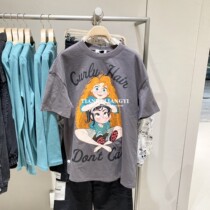 NUT CXKE UR women's summer new cartoon printing loose cotton short sleeve T-shirt women's WJ06S4MN2004