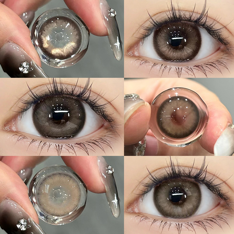 Thai-Style Colored Contact Lenses, Daily Disposable, 30 Pieces, Mixed Race, Large Diameter 14.5mm, Brown Contact Lenses for Myopia, Disposable with Prescription