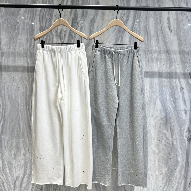 Authentic 2026 Summer New Color Splash Long-Staple Cotton Curved-Leg Pants Casual Pants Sports Style Sweatpants Mbf2Pat014