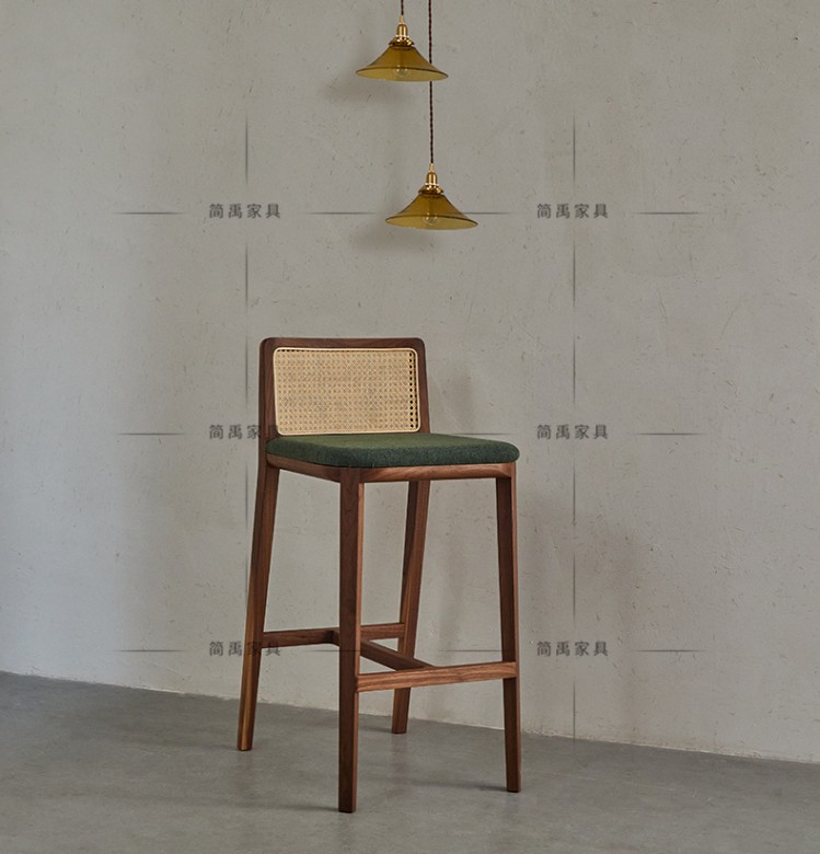 New Chinese style Bench Chair Medieval Solid Wood High Foot Chair Home Vines Bar chair Bar front desk Bench Solid Wood Bar Chair-Taobao