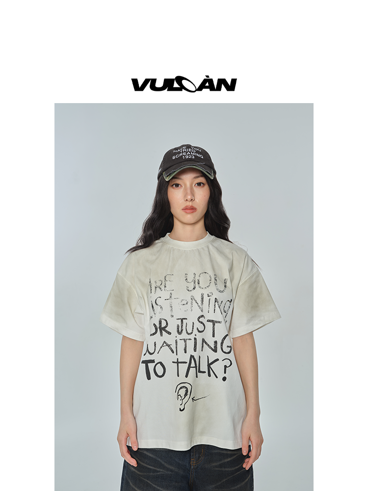 Футболка с коротким рукавом, мужская, Oversize